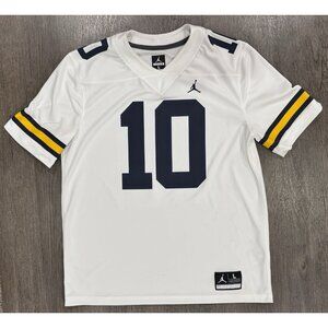 Tom Brady White Jordan College Jersey #10 Men’s Large Michigan Wolverines White